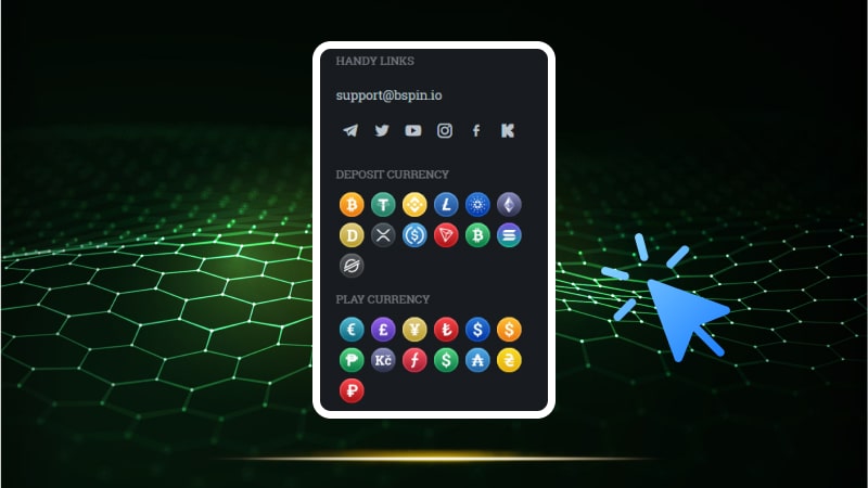 Bspin deposit and withdrawals